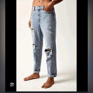 Pistola Presley High Rise Relaxed Roller Jeans Size 27 NWT